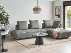 Chaise longue SEILLANS Tessuto Grigio
