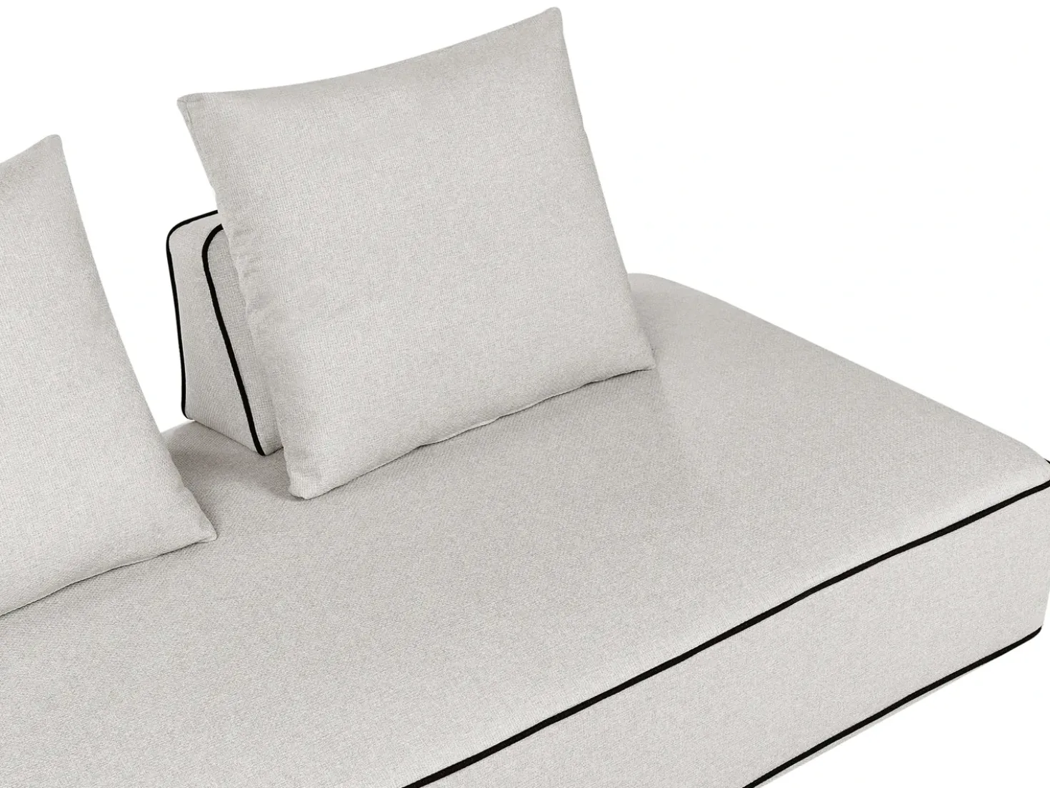 Chaise longue SEILLANS Tessuto Grigio chiaro