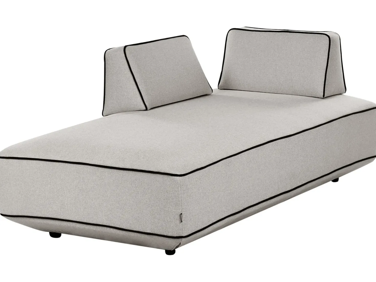 Chaise longue SEILLANS Tessuto Grigio chiaro