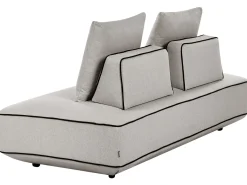 Chaise longue SEILLANS Tessuto Grigio chiaro