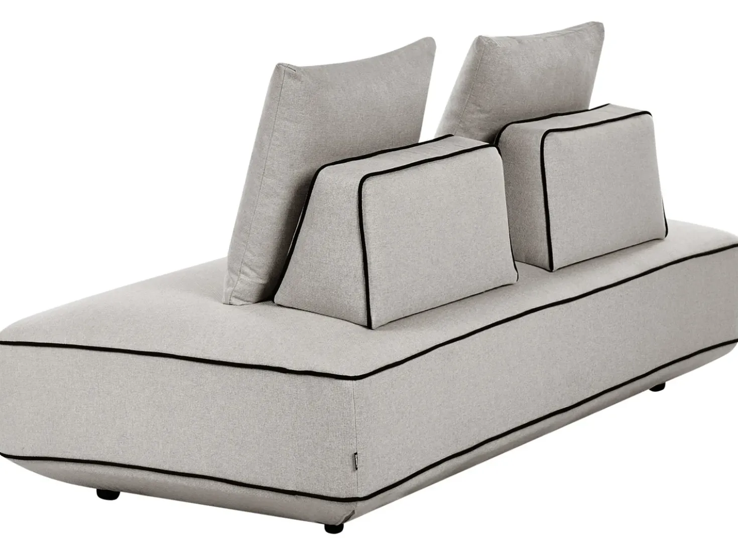 Chaise longue SEILLANS Tessuto Grigio chiaro