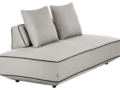Chaise longue SEILLANS Tessuto Grigio chiaro