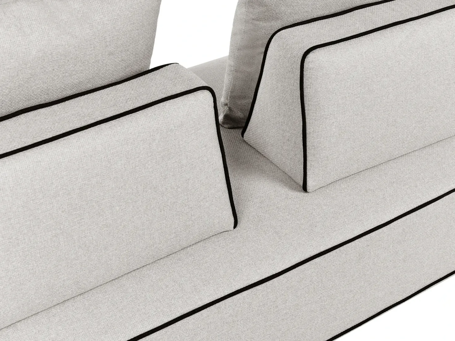 Chaise longue SEILLANS Tessuto Grigio chiaro