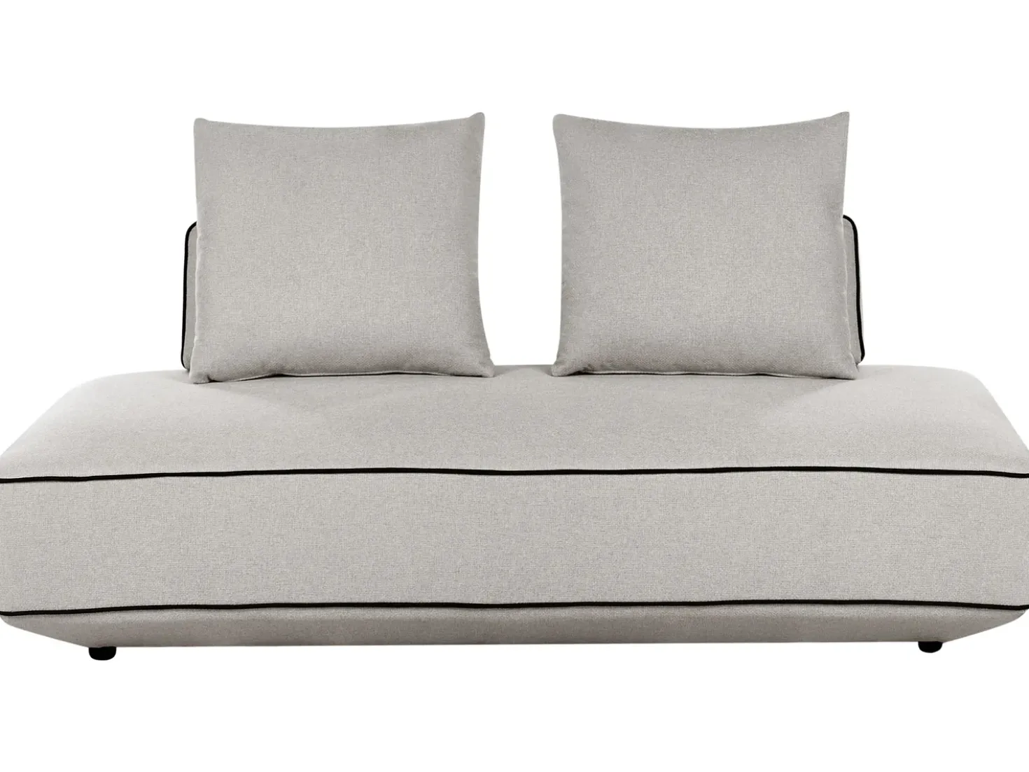Chaise longue SEILLANS Tessuto Grigio chiaro