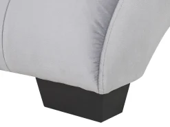 Chaise longue SIMORRE Velluto Grigio con altoparlante Bluetooth integrato