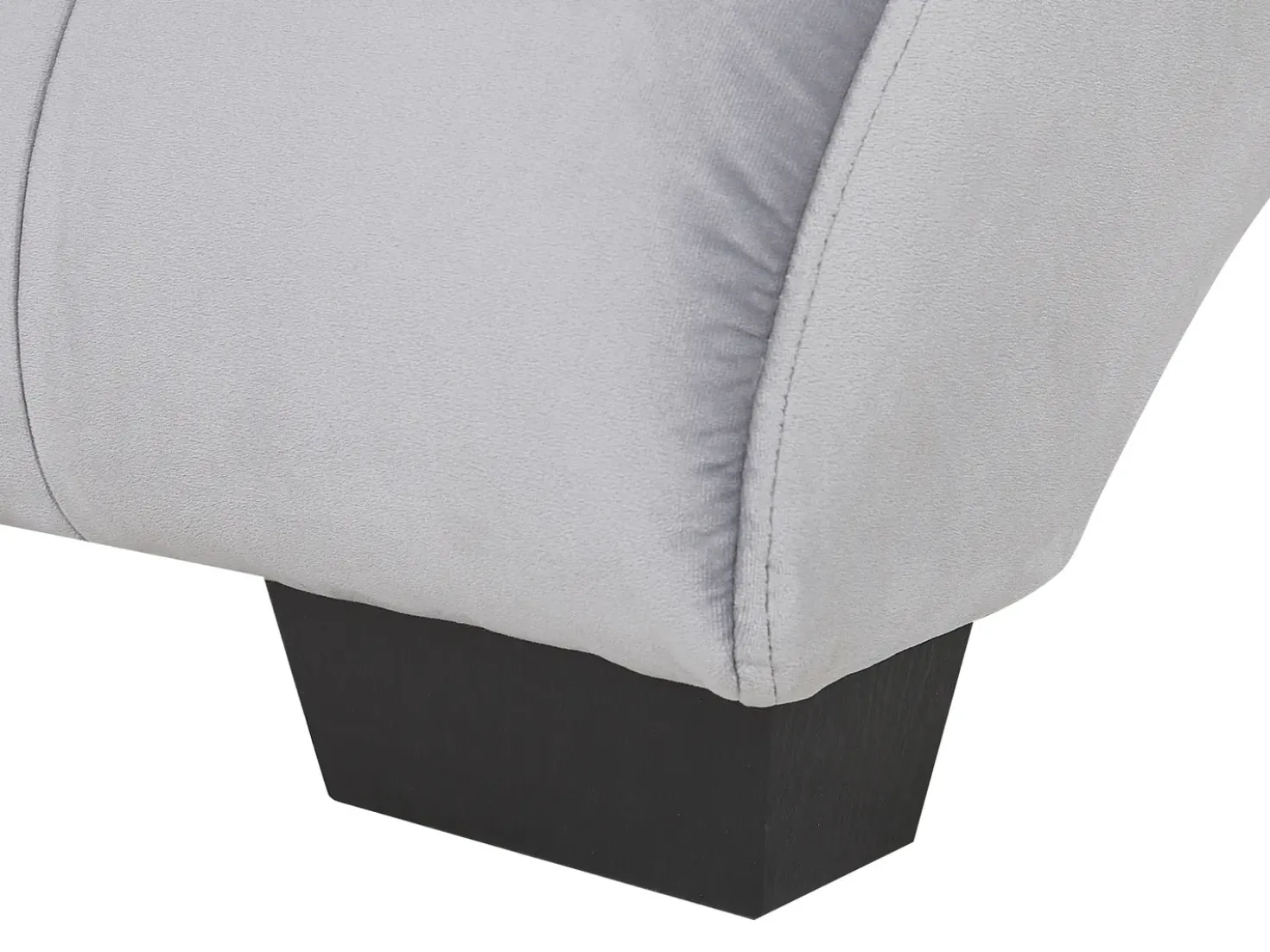 Chaise longue SIMORRE Velluto Grigio con altoparlante Bluetooth integrato