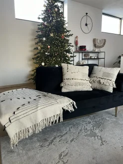 Chaise longue versione destra MIRAMAS Velluto Nero