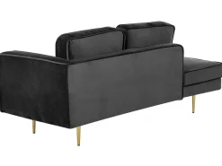 Chaise longue versione destra MIRAMAS Velluto Nero