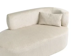 Chaise longue versione destra VANVEY Velluto a coste Beige chiaro