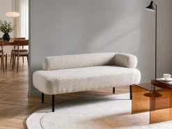 Chaise longue versione destra MIRMANDE Bouclé Bianco sporco