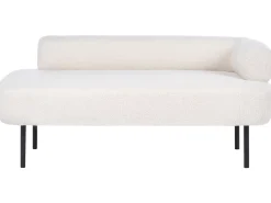 Chaise longue versione destra MIRMANDE Bouclé Bianco sporco