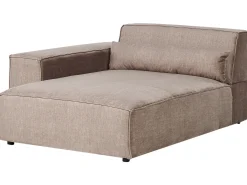 Chaise longue versione destra HELLNAR Tessuto Marrone chiaro