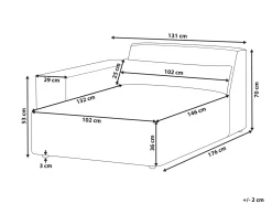Chaise longue versione destra HELLNAR Tessuto Marrone chiaro