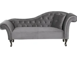 Chaise longue versione destra LATTES Velluto Grigio