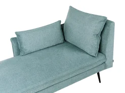 Chaise longue versione destra YERRES Tessuto Azzurro