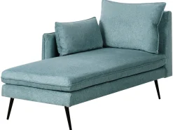 Chaise longue versione destra YERRES Tessuto Azzurro