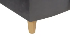 Chaise longue versione destra MERI Velluto Grigio scuro con contenitore