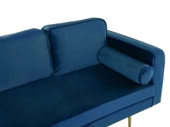 Chaise longue versione destra MIRAMAS Velluto Blu marino