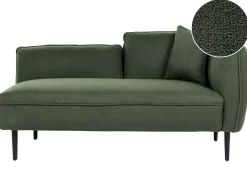 Chaise longue versione destra CHEVANNES Bouclé Verde scuro