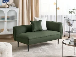 Chaise longue versione destra CHEVANNES Bouclé Verde scuro