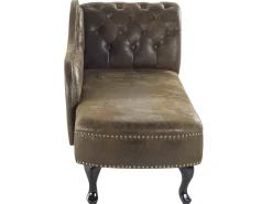 Chaise longue versione destra NIMES Scamosciato sintetico Marrone