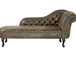 Chaise longue versione destra NIMES Scamosciato sintetico Marrone