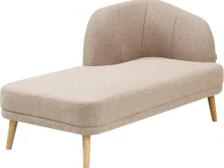 Chaise longue versione destra TANLAY Tessuto Marrone chiaro