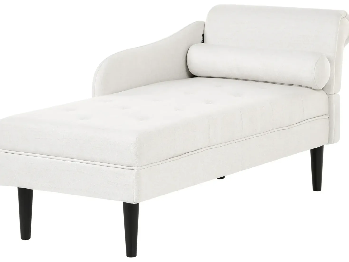 Chaise longue versione destra YVOIRE Tessuto Bianco sporco