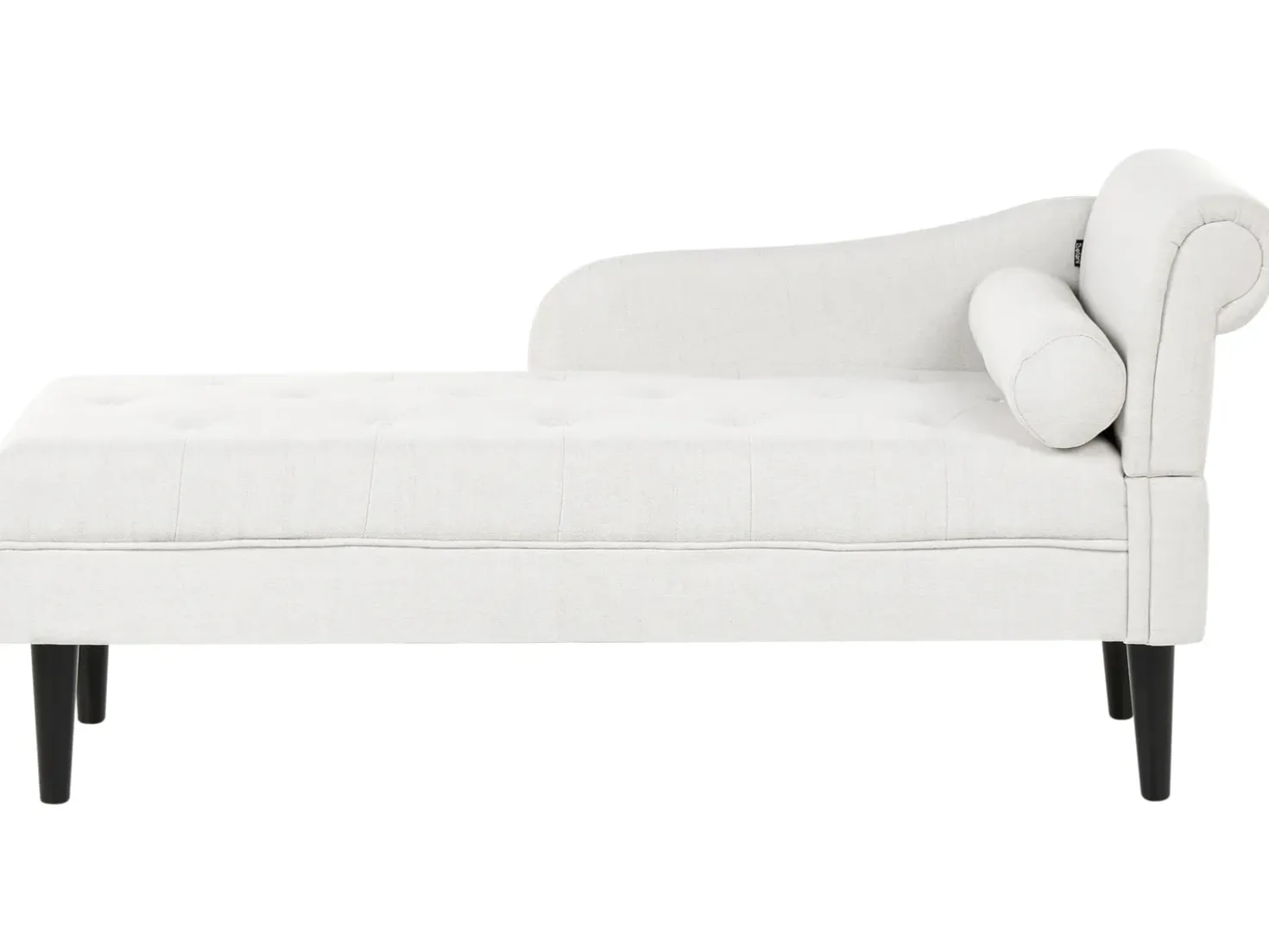Chaise longue versione destra YVOIRE Tessuto Bianco sporco