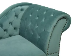Chaise longue versione destra NIMES Velluto Verde menta