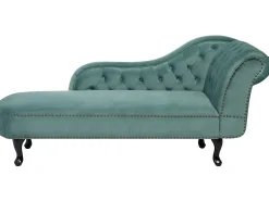 Chaise longue versione destra NIMES Velluto Verde menta