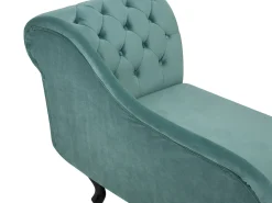 Chaise longue versione destra NIMES Velluto Verde menta
