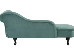 Chaise longue versione destra NIMES Velluto Verde menta