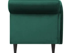 Chaise longue versione destra LUIRO Velluto Verde scuro con contenitore