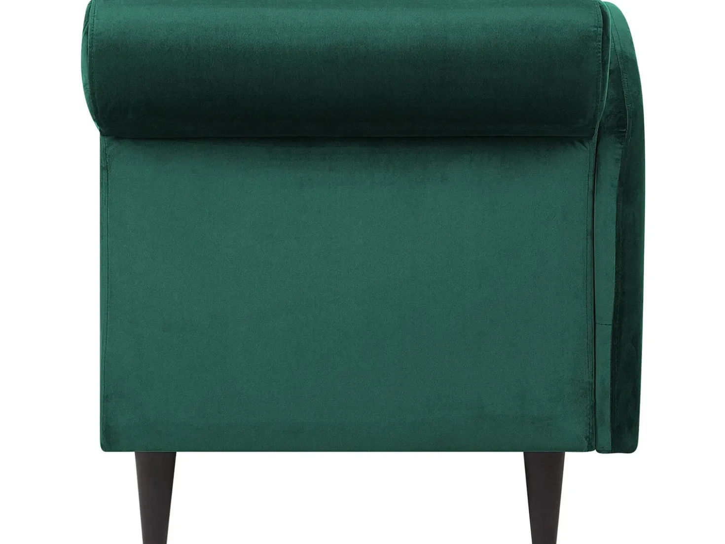 Chaise longue versione destra LUIRO Velluto Verde scuro con contenitore