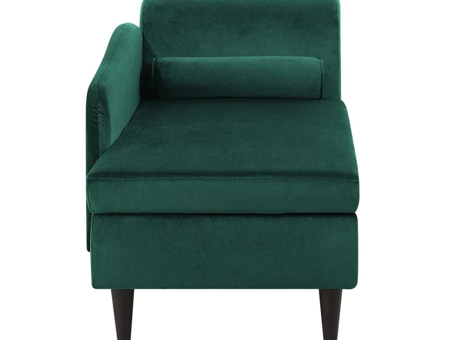 Chaise longue versione destra LUIRO Velluto Verde scuro con contenitore