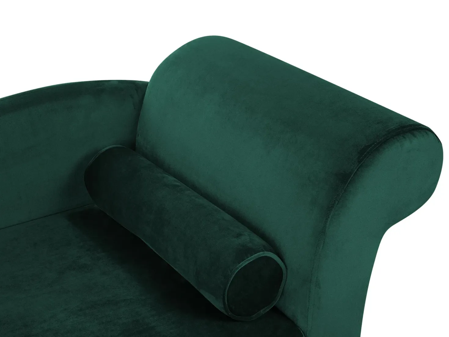Chaise longue versione destra LUIRO Velluto Verde scuro con contenitore