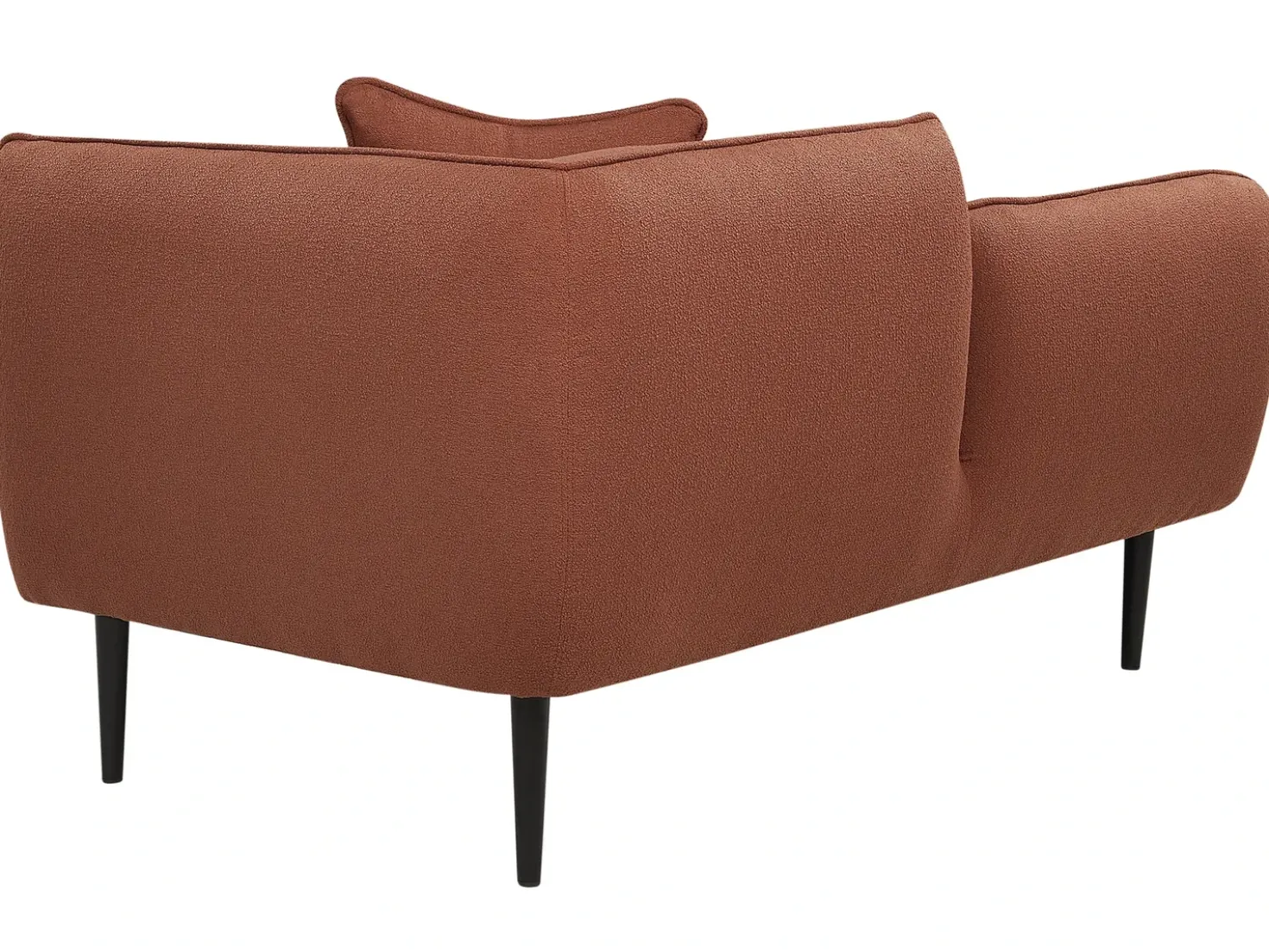 Chaise longue versione destra CHEVANNES Bouclé Rosso scuro