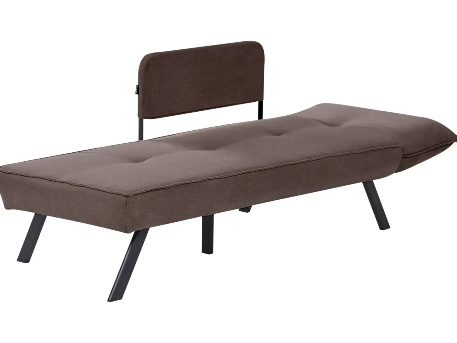 Chaise longue versione destra ROCAMADOUR Tessuto Marrone