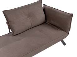 Chaise longue versione destra ROCAMADOUR Tessuto Marrone