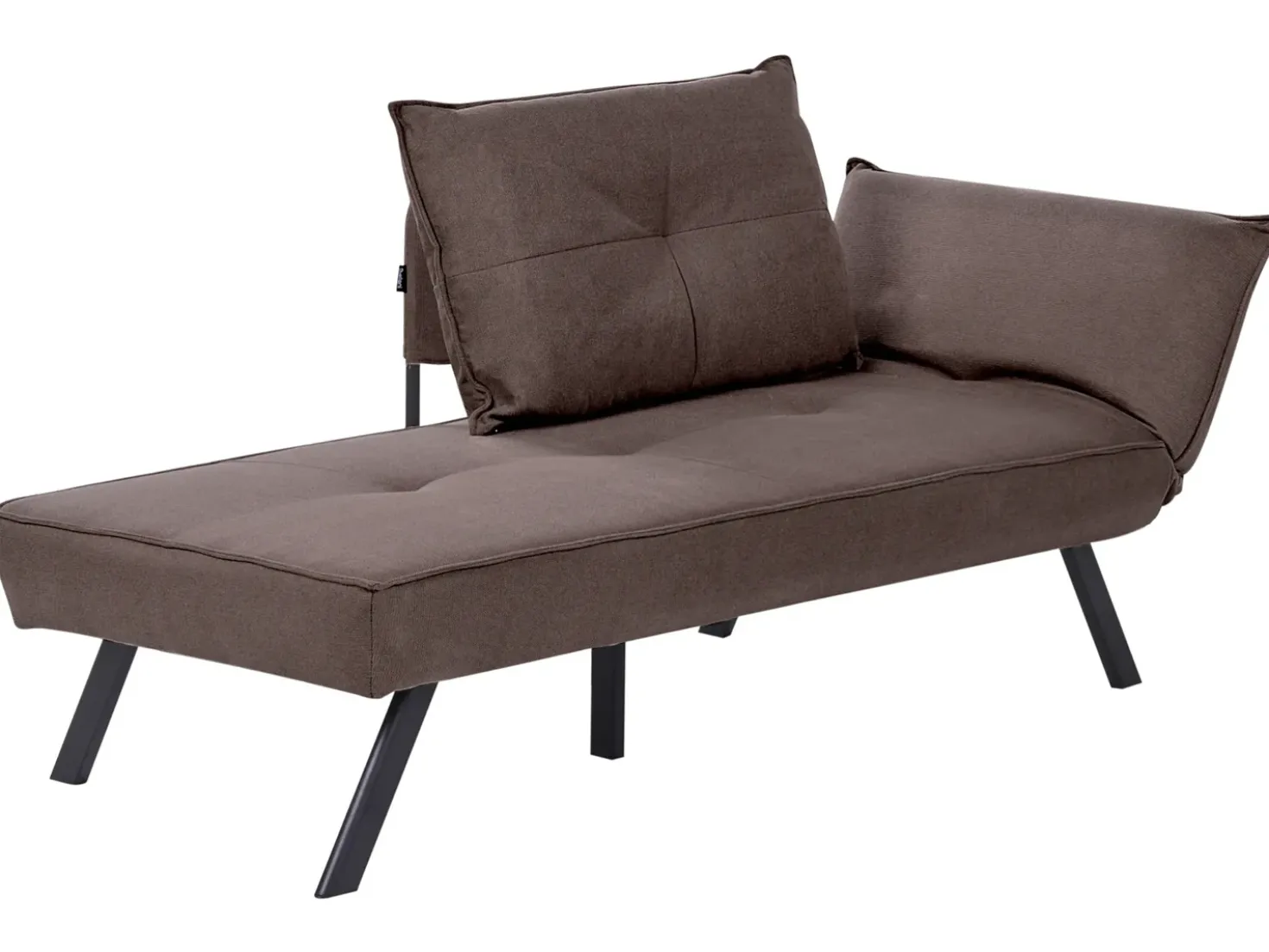 Chaise longue versione destra ROCAMADOUR Tessuto Marrone