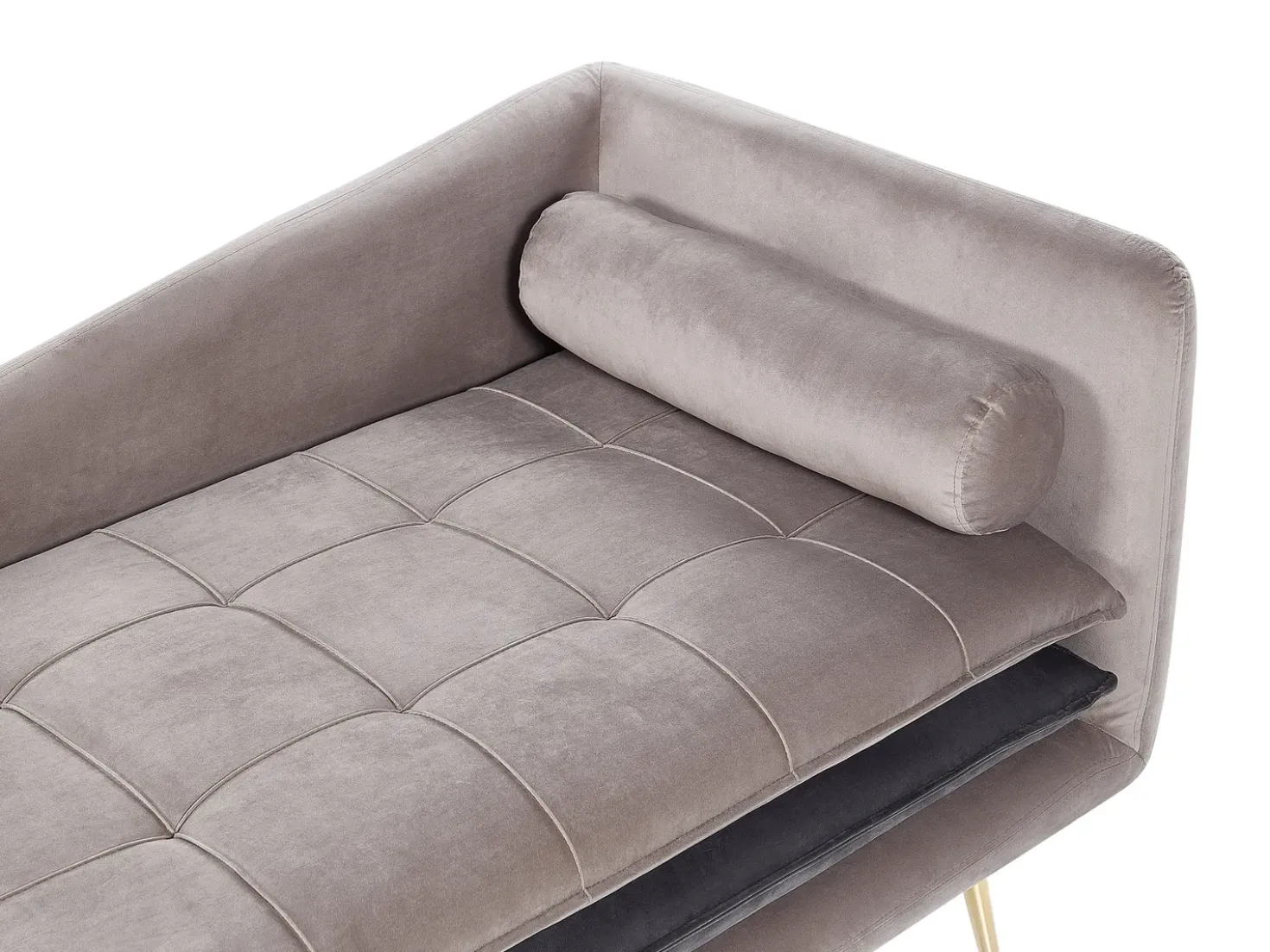 Chaise longue versione destra GONESSE Velluto Tortora
