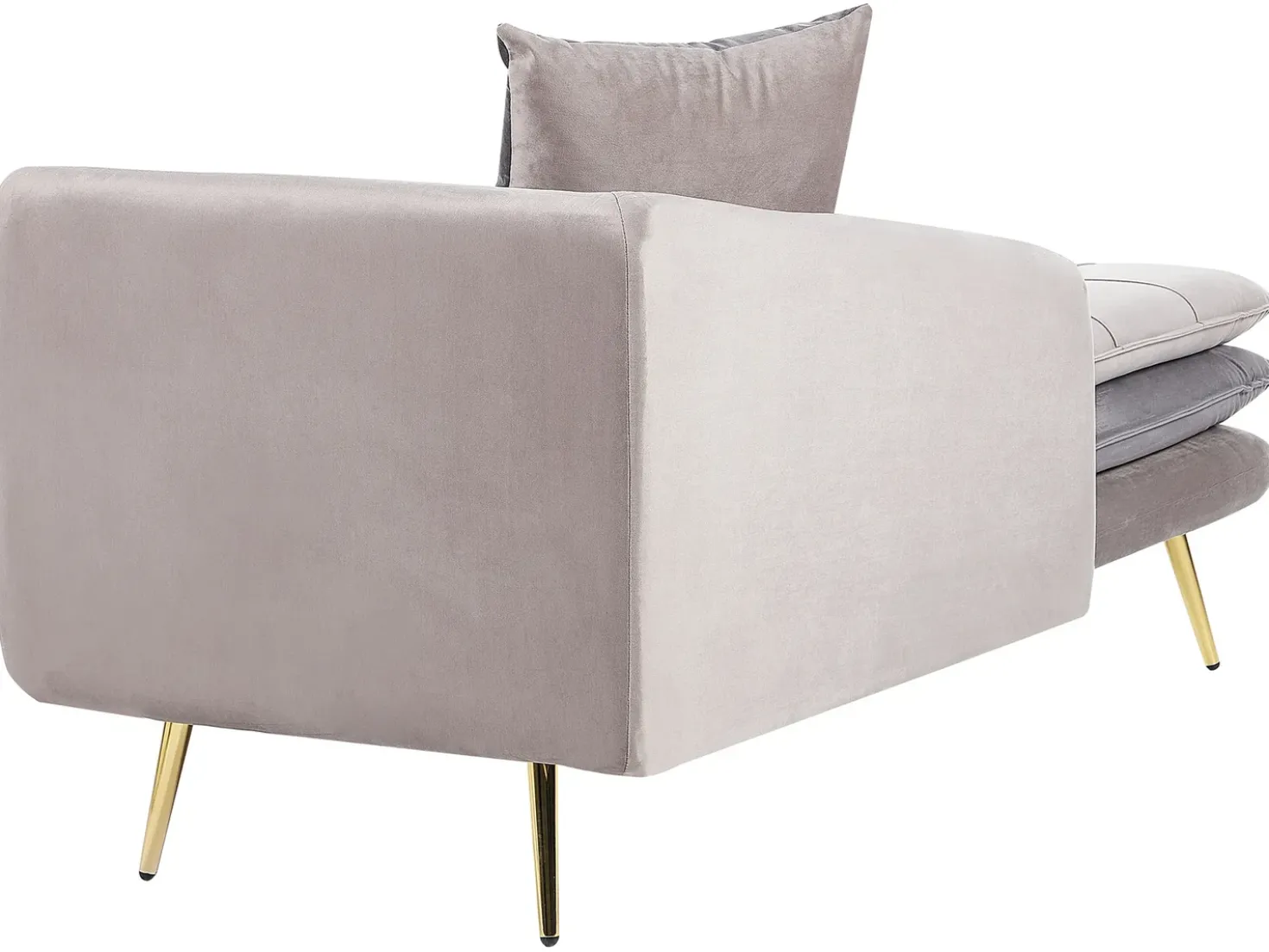 Chaise longue versione destra GONESSE Velluto Tortora