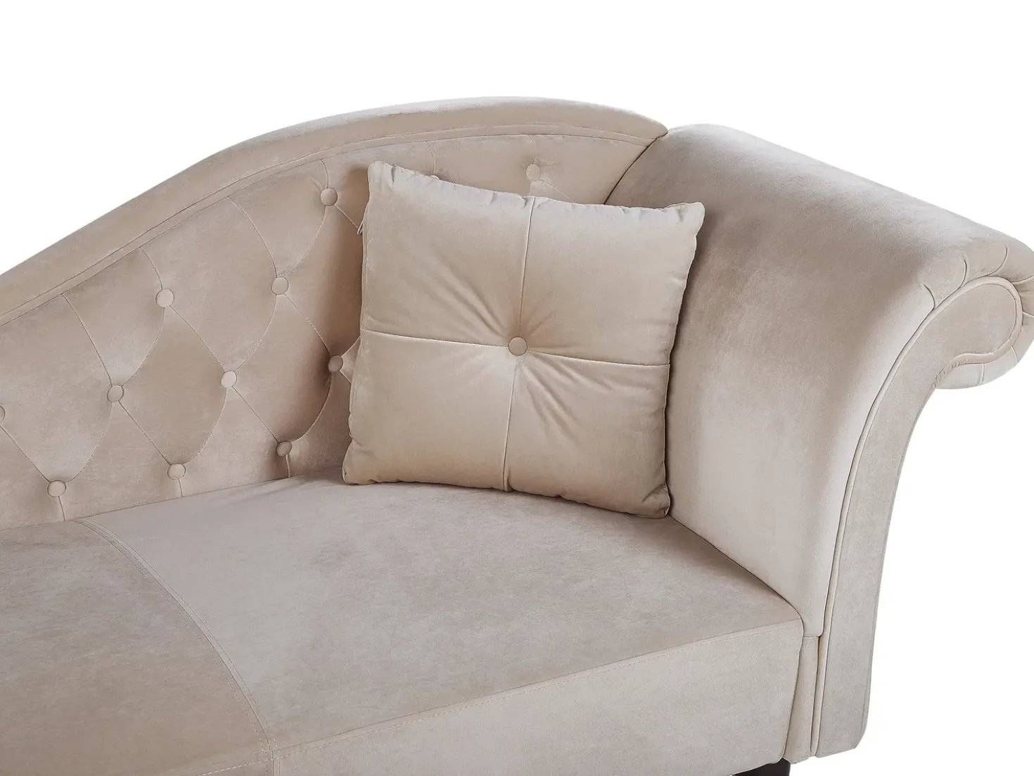 Chaise longue versione destra LATTES Velluto Beige