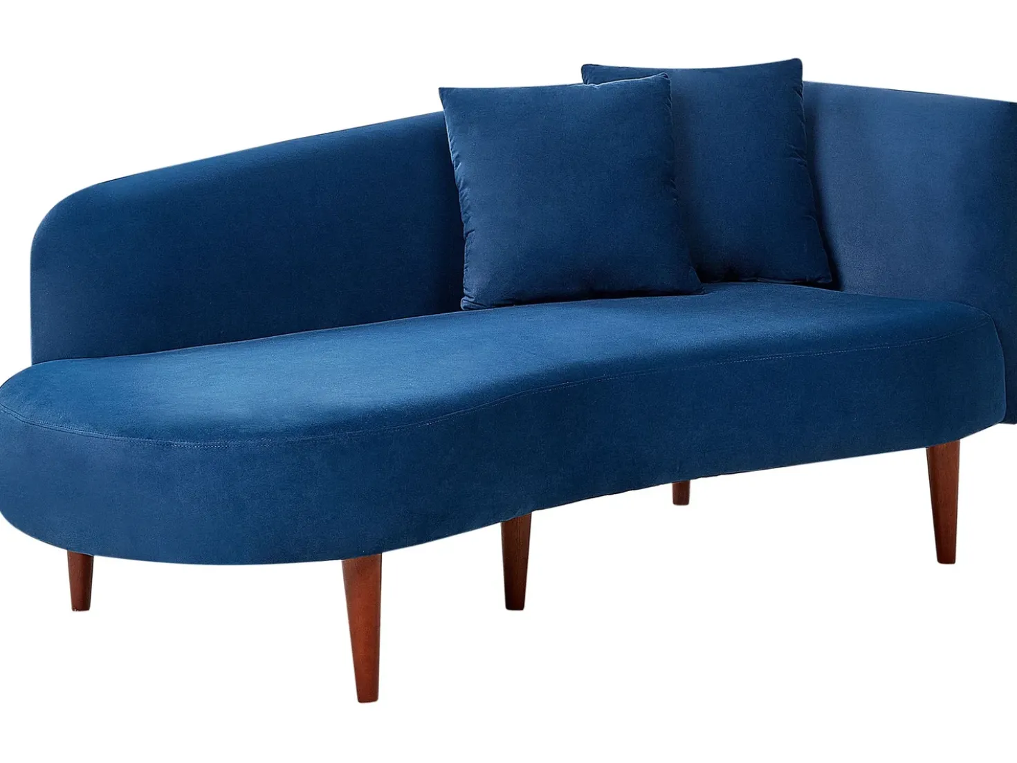 Chaise longue versione destra CHAUMONT Velluto Blu marino