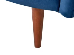 Chaise longue versione destra CHAUMONT Velluto Blu marino