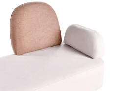Chaise longue versione destra ARCEY Tessuto Marrone