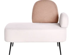 Chaise longue versione destra ARCEY Tessuto Marrone