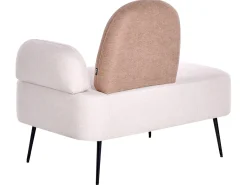 Chaise longue versione destra ARCEY Tessuto Marrone