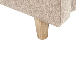 Chaise longue versione destra MERI Lino sintetico Marrone chiaro con contenitore